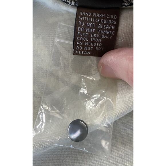 NWOT J McLaughlin Sz M Snake Print Blk White Pockets Keyhole Back 3/4 Slv Dress - Picture 7 of 13